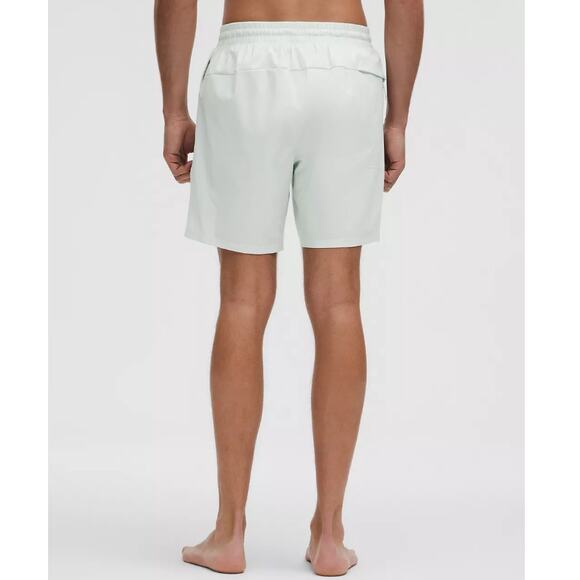 Lululemon Men's Dotted Link White Ocean Air Swim Short 7" Lined Size L - Picture 2 of 12